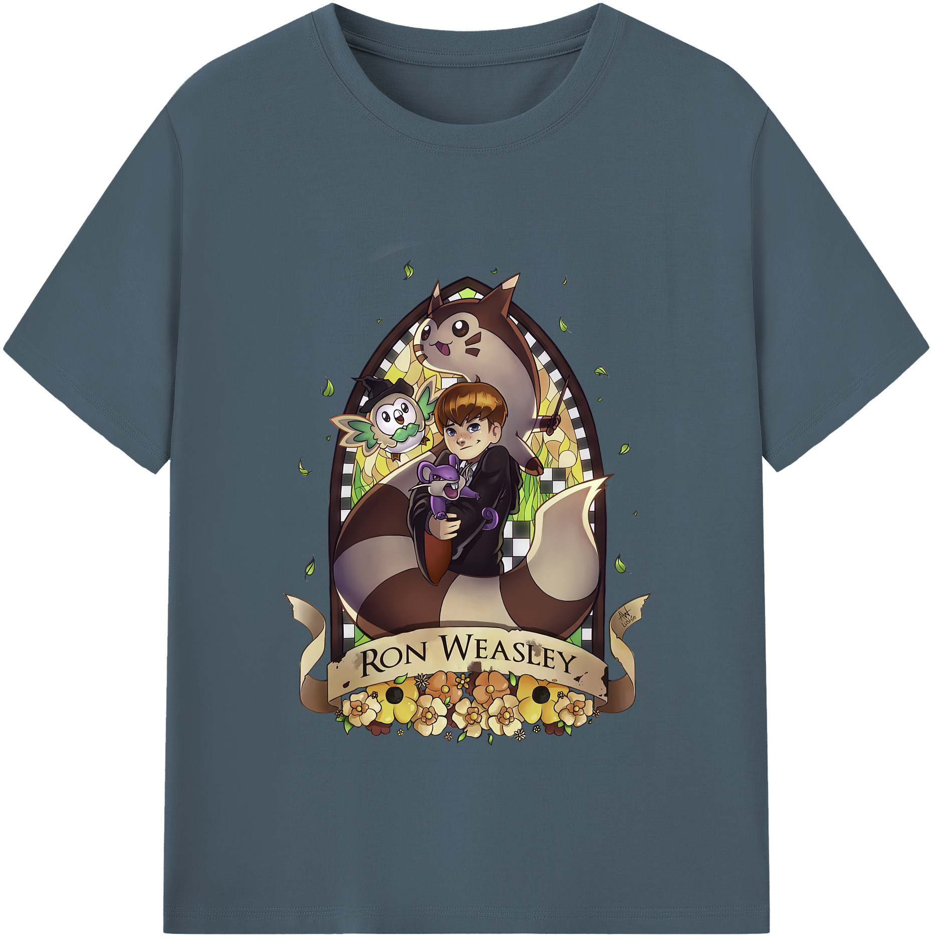 （画像用） Harry Potter ハリー・ポッターシリーズ 綿100％半袖Tシャツ（フロントプリント）